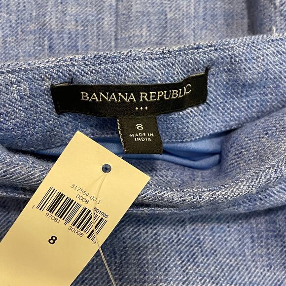 Banana Republic Size 8 Wrap Midi Skirt | Chambray Blue, NWT, Minimalist Capsule - Picture 4 of 7